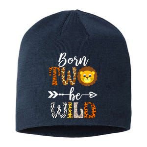 Born 2 Be Wild Birthday Decorations Girl Boy Baby Lion 2nd Sustainable Beanie