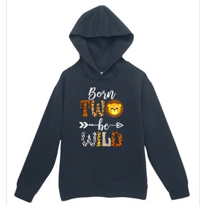 Born 2 Be Wild Birthday Decorations Girl Boy Baby Lion 2nd Urban Pullover Hoodie