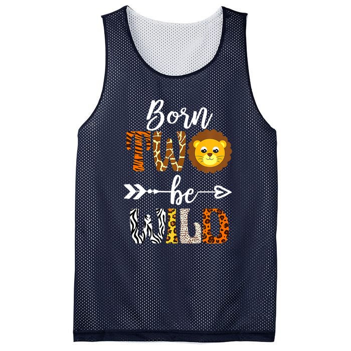 Born 2 Be Wild Birthday Decorations Girl Boy Baby Lion 2nd Mesh Reversible Basketball Jersey Tank