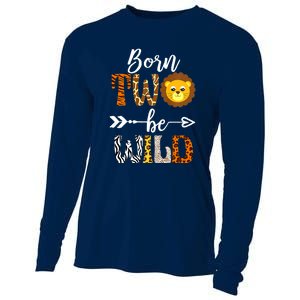 Born 2 Be Wild Birthday Decorations Girl Boy Baby Lion 2nd Cooling Performance Long Sleeve Crew