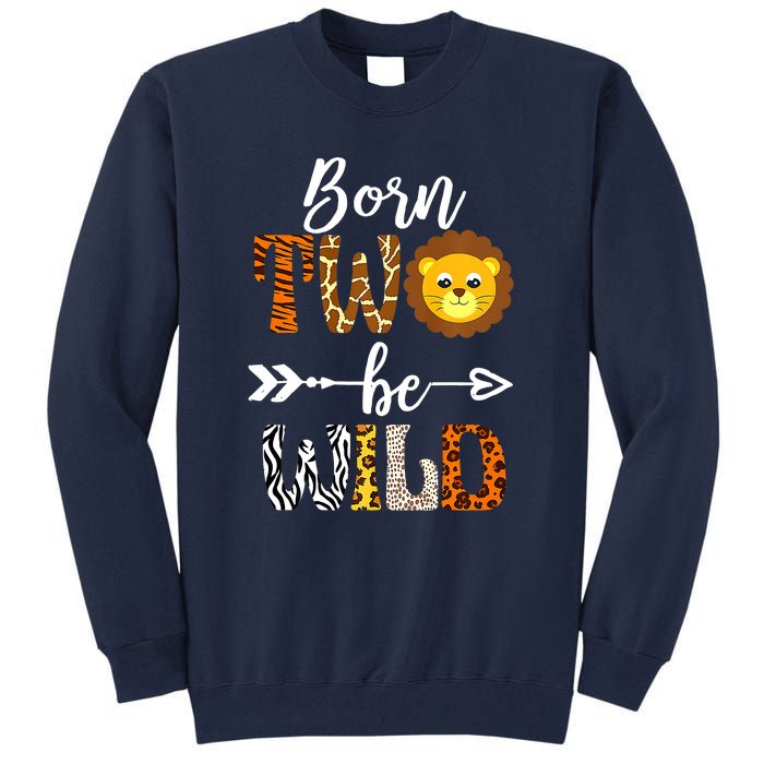 Born 2 Be Wild Birthday Decorations Girl Boy Baby Lion 2nd Tall Sweatshirt