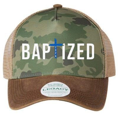 Baptized 2024 Christian Water Baptism Church Group Christ Legacy Tie Dye Trucker Hat