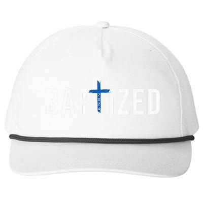 Baptized 2024 Christian Water Baptism Church Group Christ Snapback Five-Panel Rope Hat