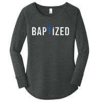 Baptized 2024 Christian Water Baptism Church Group Christ Women's Perfect Tri Tunic Long Sleeve Shirt