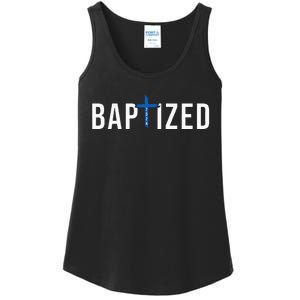 Baptized 2024 Christian Water Baptism Church Group Christ Ladies Essential Tank