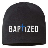 Baptized 2024 Christian Water Baptism Church Group Christ Sustainable Beanie