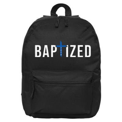 Baptized 2024 Christian Water Baptism Church Group Christ 16 in Basic Backpack