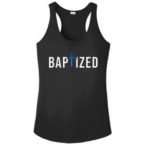 Baptized 2024 Christian Water Baptism Church Group Christ Ladies PosiCharge Competitor Racerback Tank