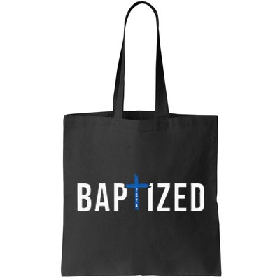 Baptized 2024 Christian Water Baptism Church Group Christ Tote Bag