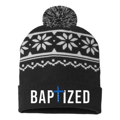 Baptized 2024 Christian Water Baptism Church Group Christ USA-Made Snowflake Beanie