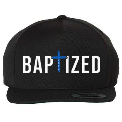 Baptized 2024 Christian Water Baptism Church Group Christ Wool Snapback Cap