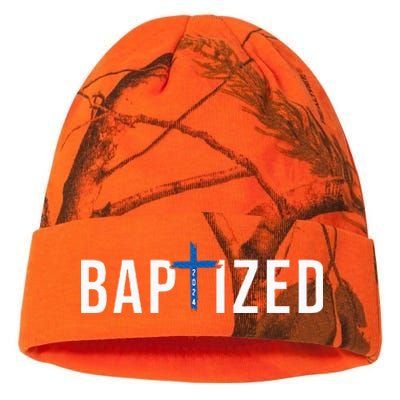 Baptized 2024 Christian Water Baptism Church Group Christ Kati Licensed 12" Camo Beanie