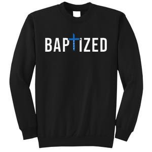 Baptized 2024 Christian Water Baptism Church Group Christ Sweatshirt