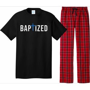 Baptized 2024 Christian Water Baptism Church Group Christ Pajama Set