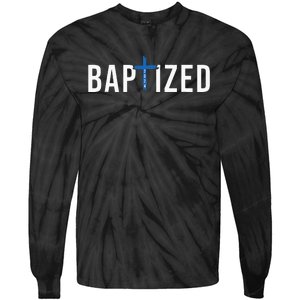 Baptized 2024 Christian Water Baptism Church Group Christ Tie-Dye Long Sleeve Shirt