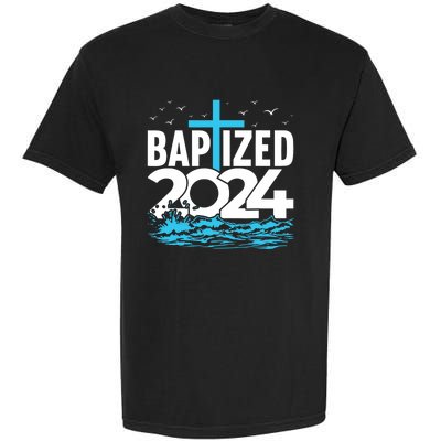 Baptized 2024 Christian Water Baptism Church Group Garment-Dyed Heavyweight T-Shirt