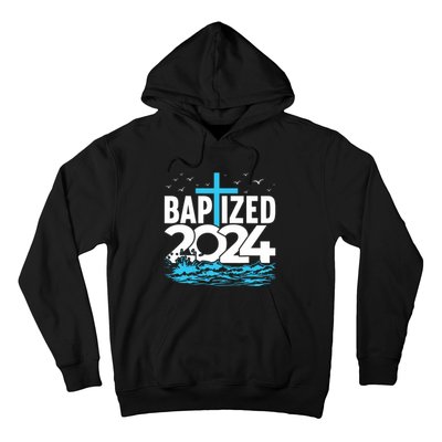 Baptized 2024 Christian Water Baptism Church Group Hoodie