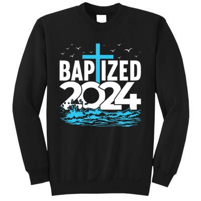 Baptized 2024 Christian Water Baptism Church Group Sweatshirt