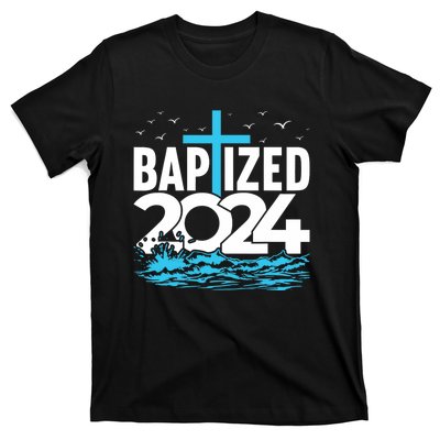 Baptized 2024 Christian Water Baptism Church Group T-Shirt