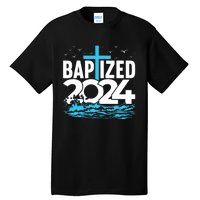 Baptized 2024 Christian Water Baptism Church Group Tall T-Shirt