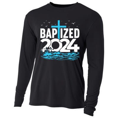 Baptized 2024 Christian Water Baptism Church Group Cooling Performance Long Sleeve Crew