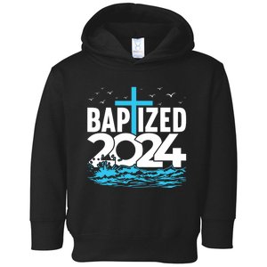 Baptized 2024 Christian Water Baptism Church Group Toddler Hoodie