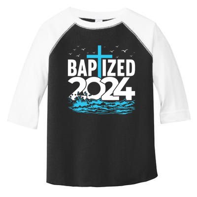 Baptized 2024 Christian Water Baptism Church Group Toddler Fine Jersey T-Shirt