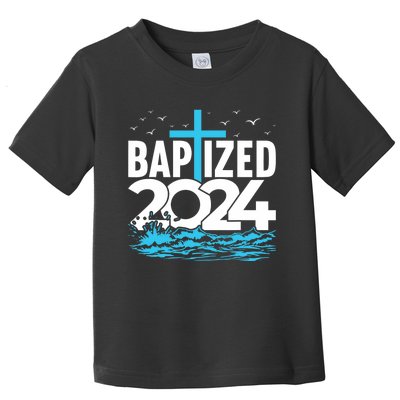 Baptized 2024 Christian Water Baptism Church Group Toddler T-Shirt