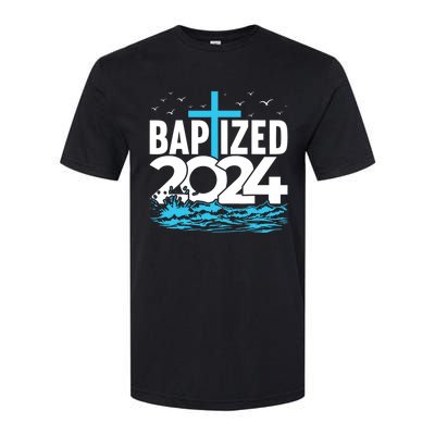 Baptized 2024 Christian Water Baptism Church Group Softstyle CVC T-Shirt