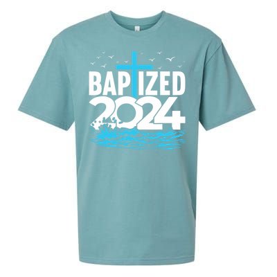 Baptized 2024 Christian Water Baptism Church Group Sueded Cloud Jersey T-Shirt