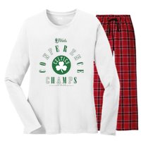 Boston 2024 Eastern Conference Champions Perimeter Defense Women's Long Sleeve Flannel Pajama Set 