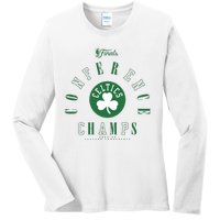 Boston 2024 Eastern Conference Champions Perimeter Defense Ladies Long Sleeve Shirt