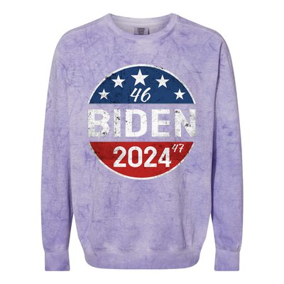 Biden 2024 Joe Biden 46th President 47th  Colorblast Crewneck Sweatshirt