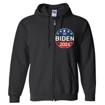 Biden 2024 Joe Biden 46th President 47th  Full Zip Hoodie