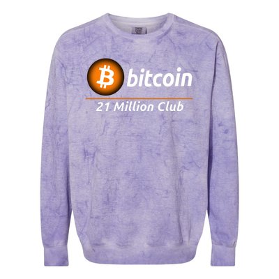 Bitcoin 21 Million Club, Cool Bitcoin, Cryptocurrency, Blockchain Colorblast Crewneck Sweatshirt