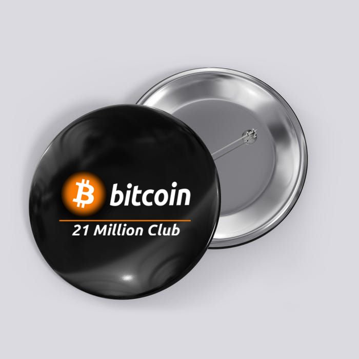 Bitcoin 21 Million Club, Cool Bitcoin, Cryptocurrency, Blockchain Button