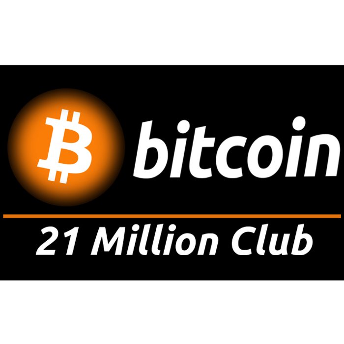 Bitcoin 21 Million Club, Cool Bitcoin, Cryptocurrency, Blockchain Bumper Sticker