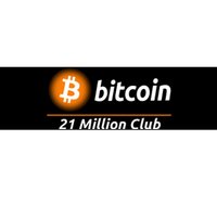 Bitcoin 21 Million Club, Cool Bitcoin, Cryptocurrency, Blockchain Bumper Sticker