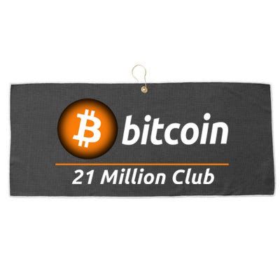 Bitcoin 21 Million Club, Cool Bitcoin, Cryptocurrency, Blockchain Large Microfiber Waffle Golf Towel