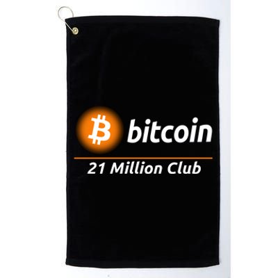 Bitcoin 21 Million Club, Cool Bitcoin, Cryptocurrency, Blockchain Platinum Collection Golf Towel