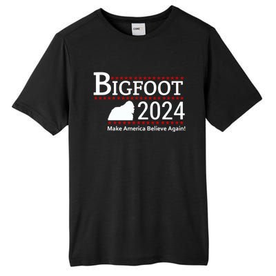 Bigfoot 2024 Make America Believe Again! Tall Fusion ChromaSoft Performance T-Shirt