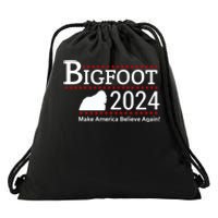 Bigfoot 2024 Make America Believe Again! Drawstring Bag