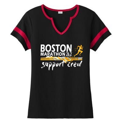 Boston 262 Marathon Support Crew For Men Women Ladies Halftime Notch Neck Tee