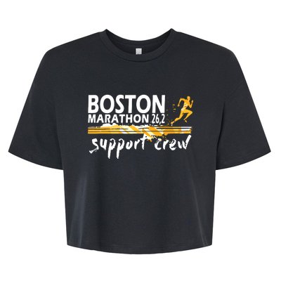 Boston 262 Marathon Support Crew For Men Women Bella+Canvas Jersey Crop Tee