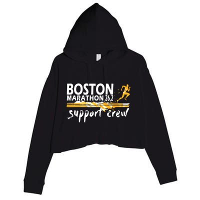 Boston 262 Marathon Support Crew For Men Women Crop Fleece Hoodie