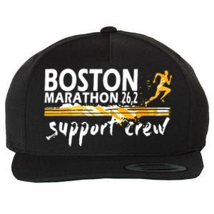 Boston 262 Marathon Support Crew For Men Women Wool Snapback Cap