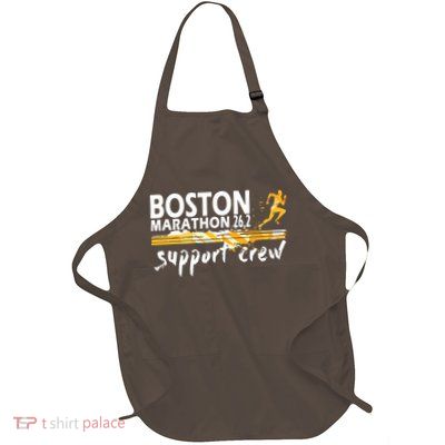 Boston 262 Marathon Support Crew For Men Women Full-Length Apron With Pockets