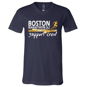 Boston 262 Marathon Support Crew For Men Women V-Neck T-Shirt