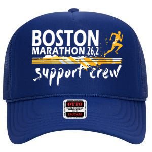 Boston 262 Marathon Support Crew For Men Women High Crown Mesh Back Trucker Hat