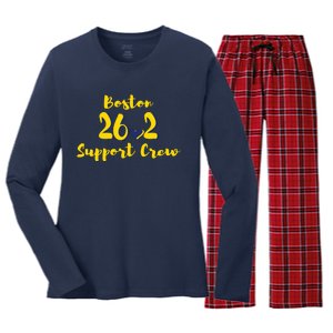 Boston 262 Marathon Support Crew Women's Long Sleeve Flannel Pajama Set 